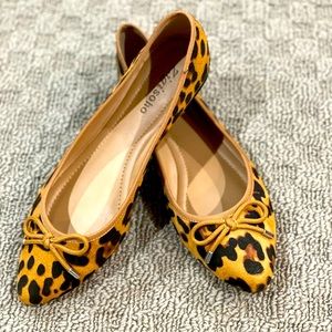 Women’s Leopard Print Flats, Sz 8.5